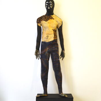 Sculpture titled "Afrique" by Patrizia Pic, Original Artwork, Fabric