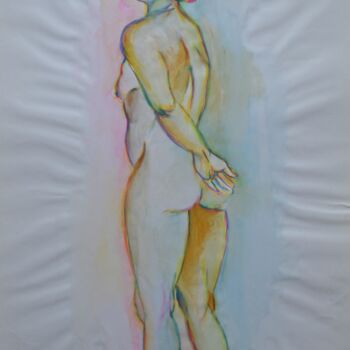 Painting titled "Nudo di donna" by Patrizia Pic, Original Artwork, Gouache