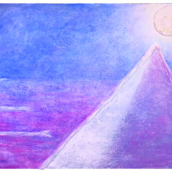 「Luna V」というタイトルの絵画 Patrizia Sallesによって, オリジナルのアートワーク, アクリル ウッドストレッチャーフレームにマウント