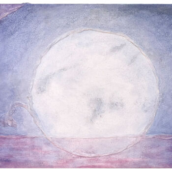 Painting titled "Luna 1" by Patrizia Salles, Original Artwork, Acrylic Mounted on Wood Stretcher frame