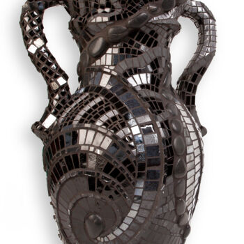 Sculpture titled "Lillith Vase" by Patrizia Salles, Original Artwork, Mosaic
