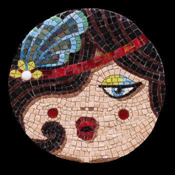 Sculpture titled "Ma Belle" by Patrizia Salles, Original Artwork, Mosaic