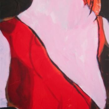 Painting titled "vestito  rosso" by Pat, Original Artwork, Oil