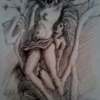 Desenho intitulada "APOLLO E DAFNE" por Patrizia Ricca, Obras de arte originais
