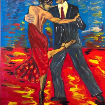 Painting titled "Passione tango" by Patrizia Verde, Original Artwork, Acrylic