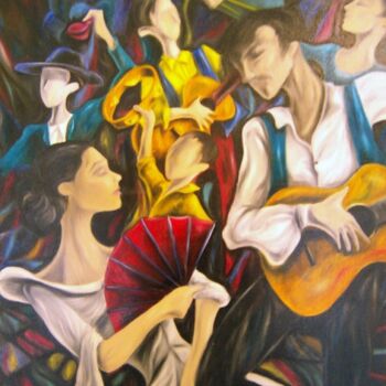 Peinture intitulée "flamenco" par Patrizio De Magistris, Œuvre d'art originale