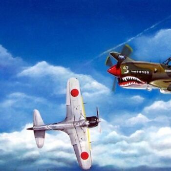 Painting titled "The Flying Tigers" by Jason Patterson, Original Artwork