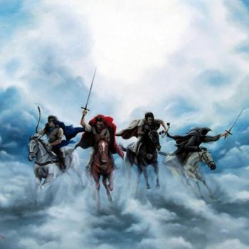 Painting titled "The Four Horsemen" by Jason Patterson, Original Artwork