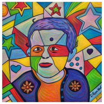 Painting titled "MARIANA POP STAR" by P. Rocko, Original Artwork, Acrylic