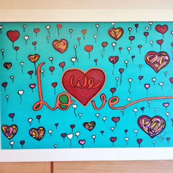 Painting titled "LET THERE BE LOVE" by P. Rocko, Original Artwork, Acrylic