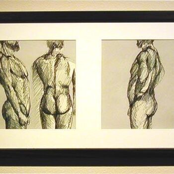 Painting titled "Male Nude Study" by David Patterson, Original Artwork, Oil