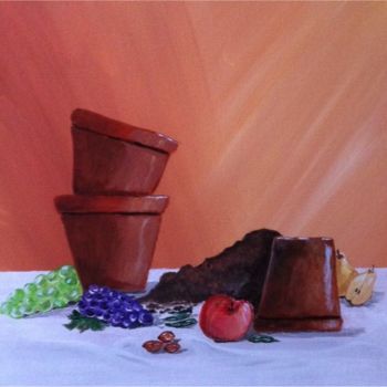 Peinture intitulée "nature-morte.jpg" par Patty Wagner, Œuvre d'art originale, Acrylique