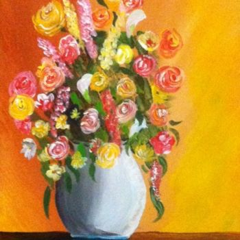 Painting titled "fleurs-3.jpg" by Patty Wagner, Original Artwork, Acrylic