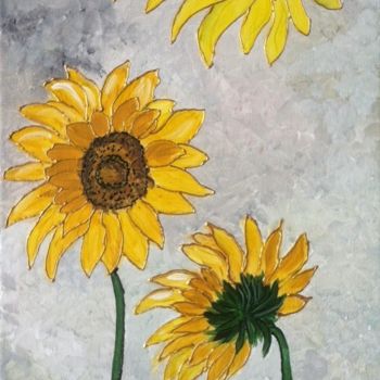 Peinture intitulée "les-tournesols.jpg" par Patty Wagner, Œuvre d'art originale, Acrylique