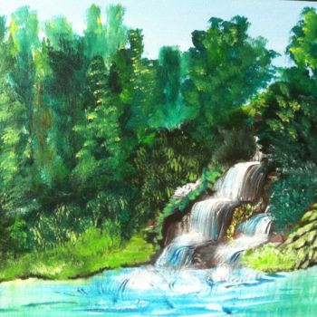 Painting titled "cascade.jpg" by Patty Wagner, Original Artwork, Acrylic
