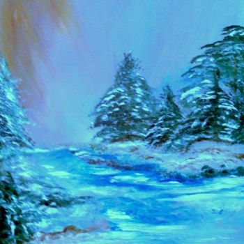 Peinture intitulée "hiver.jpg" par Patty Wagner, Œuvre d'art originale, Acrylique