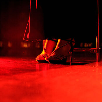 Photography titled "Ines' Feet in Red L…" by Paul Alba, Original Artwork, Digital Photography