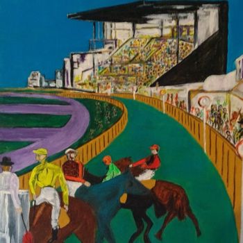 Painting titled "Brighton races" by Paul Antwis, Original Artwork, Acrylic