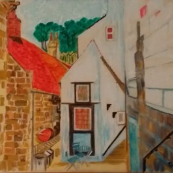 Painting titled "The smallest cottage" by Paul Antwis, Original Artwork, Acrylic