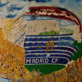 Painting titled "Bernabeu stadium Ma…" by Paul Antwis, Original Artwork, Acrylic