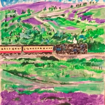 Peinture intitulée "Train" par Paul Antwis, Œuvre d'art originale