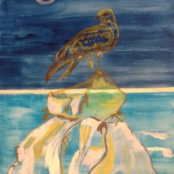 Pintura intitulada "Bird" por Paul Antwis, Obras de arte originais, Acrílico