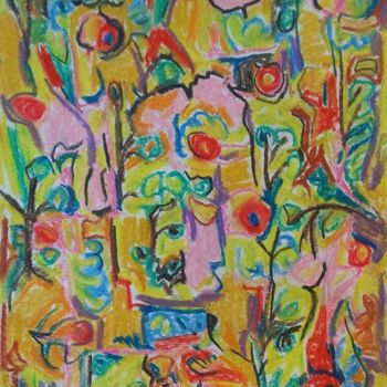 Malerei mit dem Titel "Abstract forest" von Paul Antwis, Original-Kunstwerk, Andere