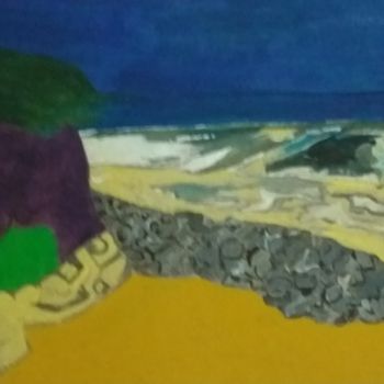 Painting titled "Beach 4" by Paul Antwis, Original Artwork, Acrylic