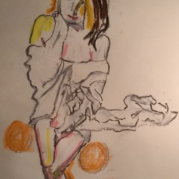 Drawing titled "China girl 1" by Paul Antwis, Original Artwork, Pastel