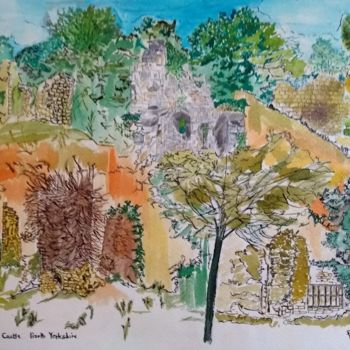 Painting titled "Mulgrave Castle" by Paul Antwis, Original Artwork, Watercolor