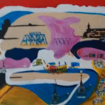 Painting titled "Margate" by Paul Antwis, Original Artwork, Acrylic
