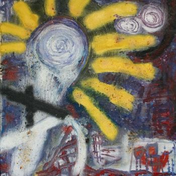 Painting titled "cosmologie 1" by Paul-Aubry Pomiers, Original Artwork, Acrylic