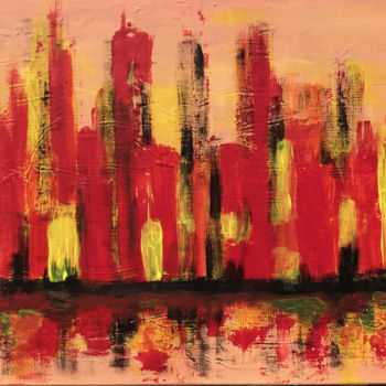 Peinture intitulée "NewYork#1" par Paul Brito, Œuvre d'art originale, Acrylique