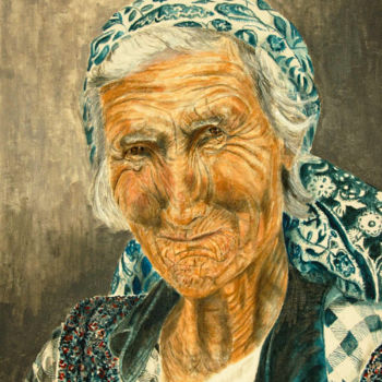 Painting titled "mamy-bulgare" by Paul Benichou, Original Artwork, Oil