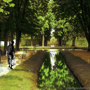Arts numériques intitulée "au-bout-du-chemin" par Paul Benichou, Œuvre d'art originale, Photo montage