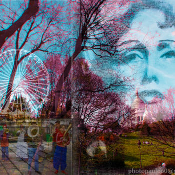 Digitale Kunst getiteld "Piaf" door Paul Benichou, Origineel Kunstwerk, Digitaal Schilderwerk