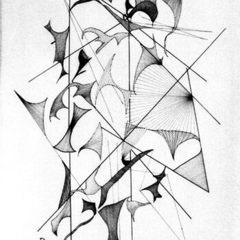 Drawing titled "Delusione" by Paul Bonnie Kent, Original Artwork, Ink