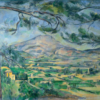 Pintura intitulada "Mont Sainte-Victoire" por Paul Cézanne, Obras de arte originais, Óleo
