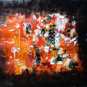 Painting titled "The Abstract Beauty…" by Paul Cheng, Original Artwork, Acrylic Mounted on Wood Stretcher frame