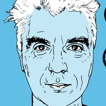 "David Byrne (BL Ser…" başlıklı Dijital Sanat Paul Clarke Dickinson tarafından, Orijinal sanat, 2D Dijital Çalışma
