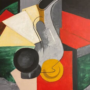 Peinture intitulée "Composition techniq…" par Paul Colombani, Œuvre d'art originale, Huile