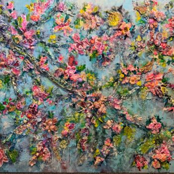 Painting titled "Finally spring arri…" by Paul Dirkse, Original Artwork, Acrylic