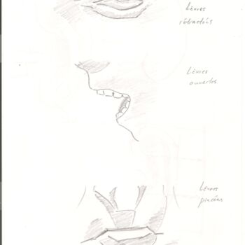 Dessin intitulée "Anatomie 5" par Paul-Éric Langevin, Œuvre d'art originale, Crayon
