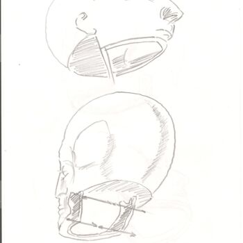 Drawing titled "Anatomie 25" by Paul-Éric Langevin, Original Artwork, Pencil