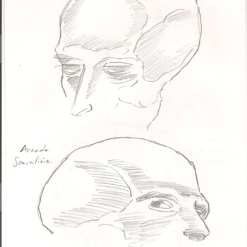 Dessin intitulée "Anatomie 28" par Paul-Éric Langevin, Œuvre d'art originale, Crayon