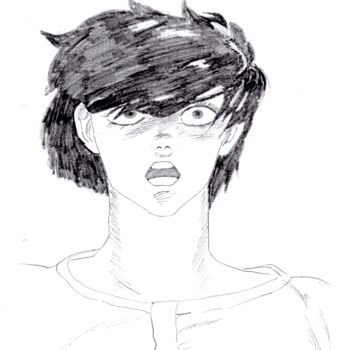 Drawing titled "Akira 8" by Paul-Éric Langevin, Original Artwork, Pencil