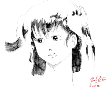 Desenho intitulada "Kyoko Otonashi" por Paul-Éric Langevin, Obras de arte originais, Lápis