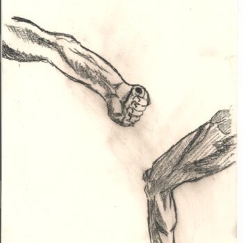 Drawing titled "Etude 17" by Paul-Éric Langevin, Original Artwork, Pencil