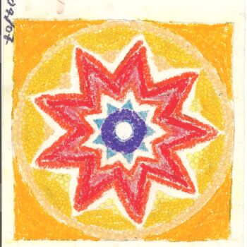 Dessin intitulée "Mandala 2" par Paul-Éric Langevin, Œuvre d'art originale, Crayon