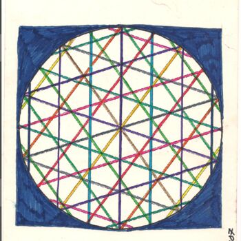제목이 "Mandala 3"인 그림 Paul-Éric Langevin로, 원작, 연필